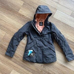 NWT Salomon Gray ski Jacket women XS